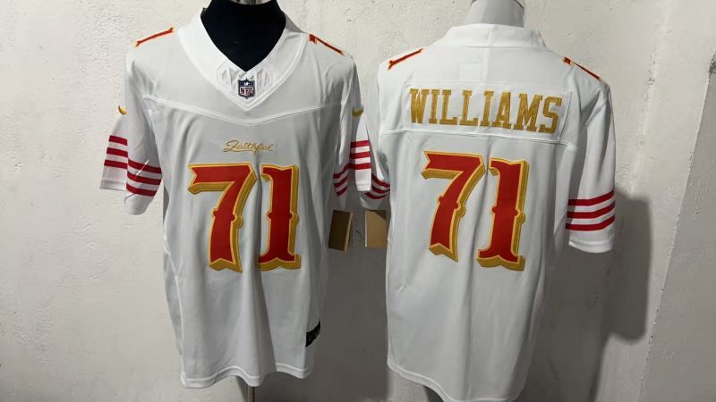 Men San Francisco 49ers #71 Williams white Nike NFL 2025 Jersey